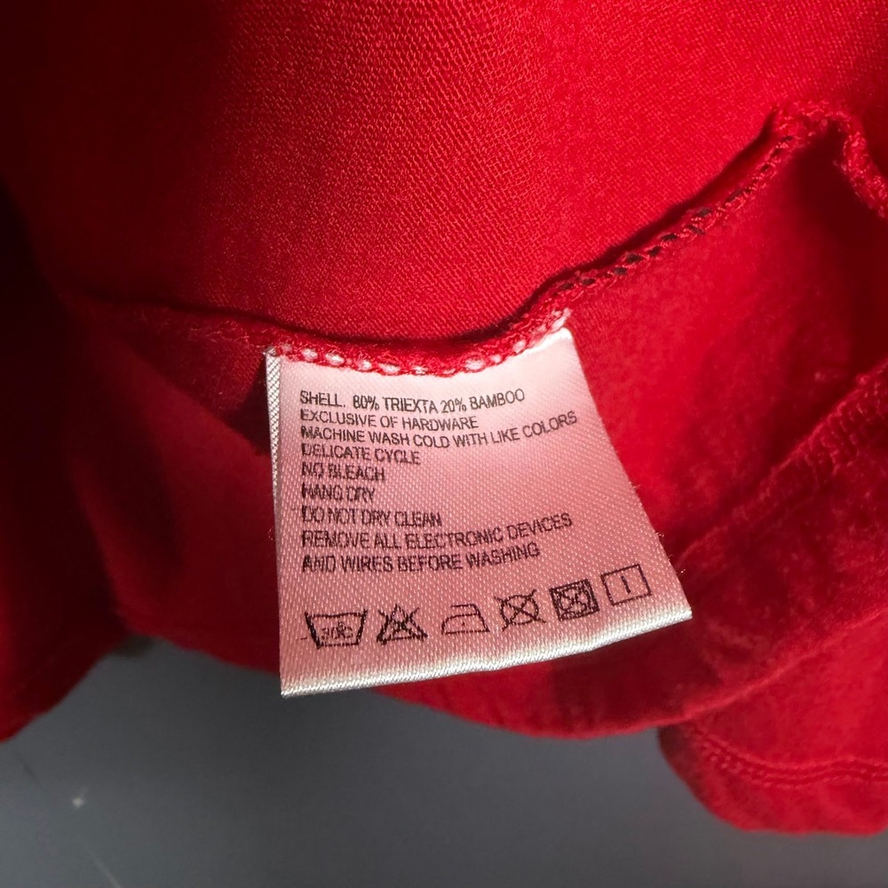 SCOTTeVEST SeV SJ QZIP Red Quarter Zip Pullover Bamboo Blend Mens Large TEC - Picture 9 of 11